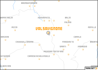 map of Valsavignone