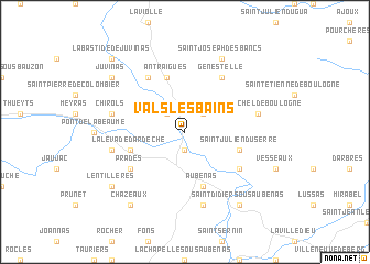 map of Vals-les-Bains