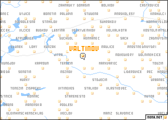 map of Valtínov