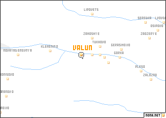 map of Valun\