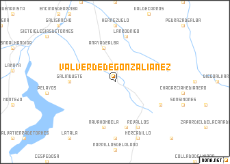map of Valverde de Gonzaliáñez