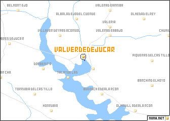 map of Valverde de Júcar