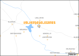map of Valverde de Leganés