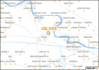 map of Valvins
