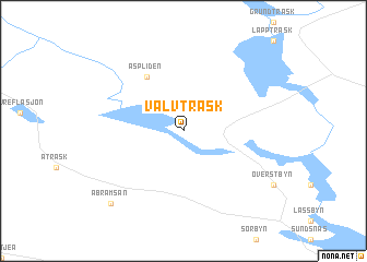 map of Valvträsk