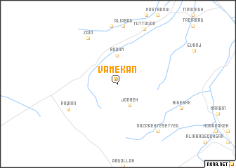map of Vamekān