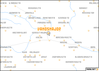 map of Vámosmajor