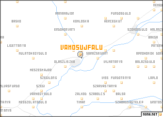 map of Vámosújfalu