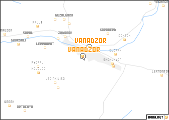 map of Vanadzor