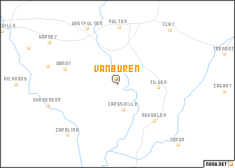 map of Van Buren