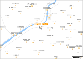 map of Van Camp