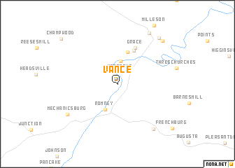map of Vance