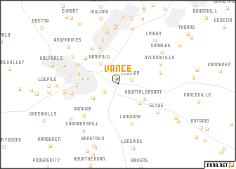 map of Vance