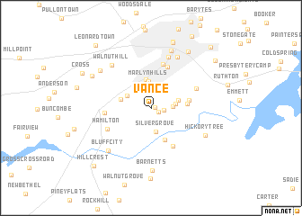 map of Vance