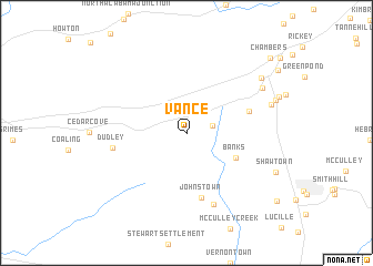 map of Vance