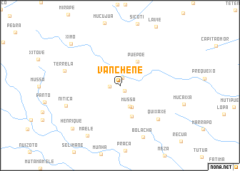 map of Vanchene