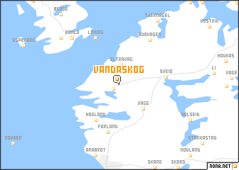 map of Vandaskog