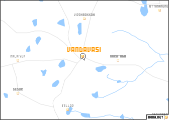 map of Vandavāsi