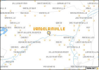 map of Vandelainville