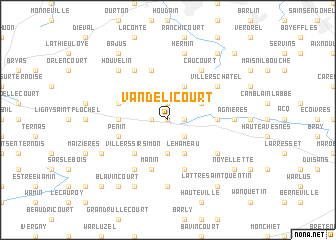 map of Vandelicourt