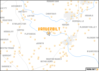 map of Vanderbilt