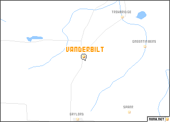 map of Vanderbilt