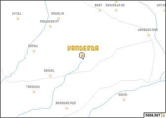 map of Vanderda