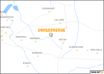 map of Van der Merwe