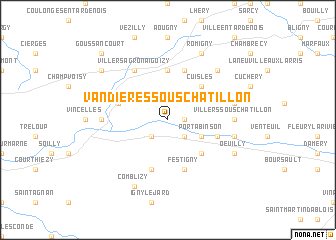 map of Vandières-sous-Chatillon