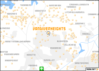 map of Vandiver Heights