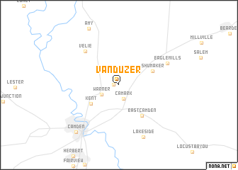 map of Vanduzer