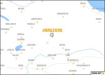 map of Vandzene