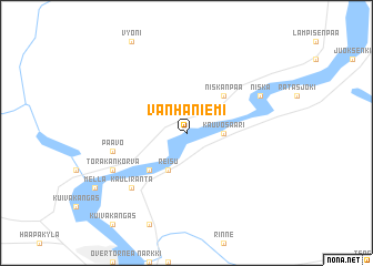 map of Vanhaniemi