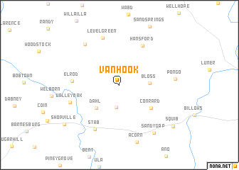 map of Vanhook