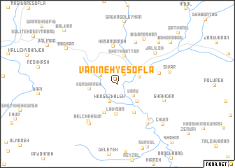 map of Vanīneh-ye Soflá