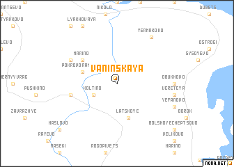 map of Vaninskaya