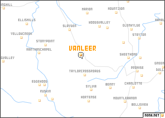 map of Vanleer