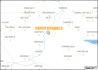 map of Vännforsbäck