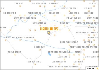 map of Vanxains