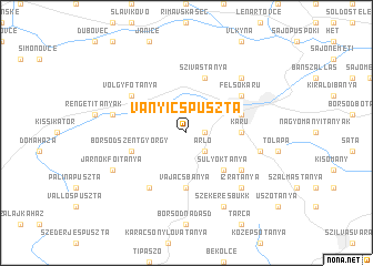 map of Vanyicspuszta