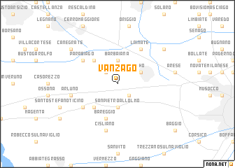 map of Vanzago
