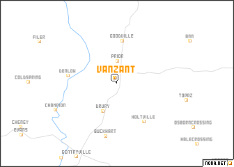 map of Vanzant