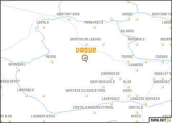 map of Vaour