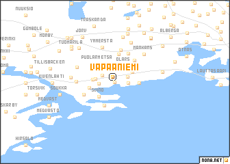 map of Vapaaniemi