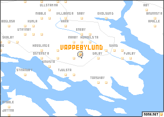 map of Väppebylund