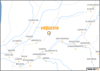 map of Vaquería