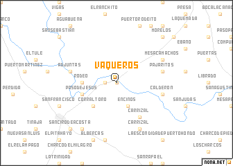 map of Vaqueros