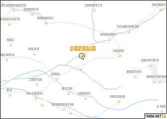 map of Vărădia