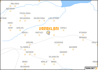 map of Varakļāni