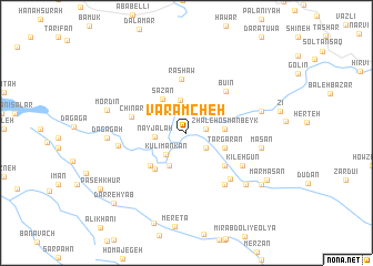 map of Varāmcheh